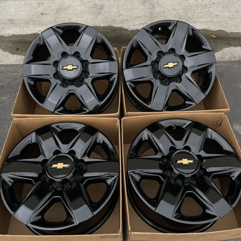 Chevrolet Silverado 2500 3500 HD Gloss Black Wheels Rims - Image 4