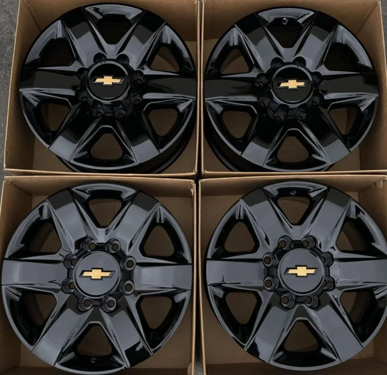 Chevrolet Silverado 2500 3500 HD Gloss Black Wheels Rims - Image 5