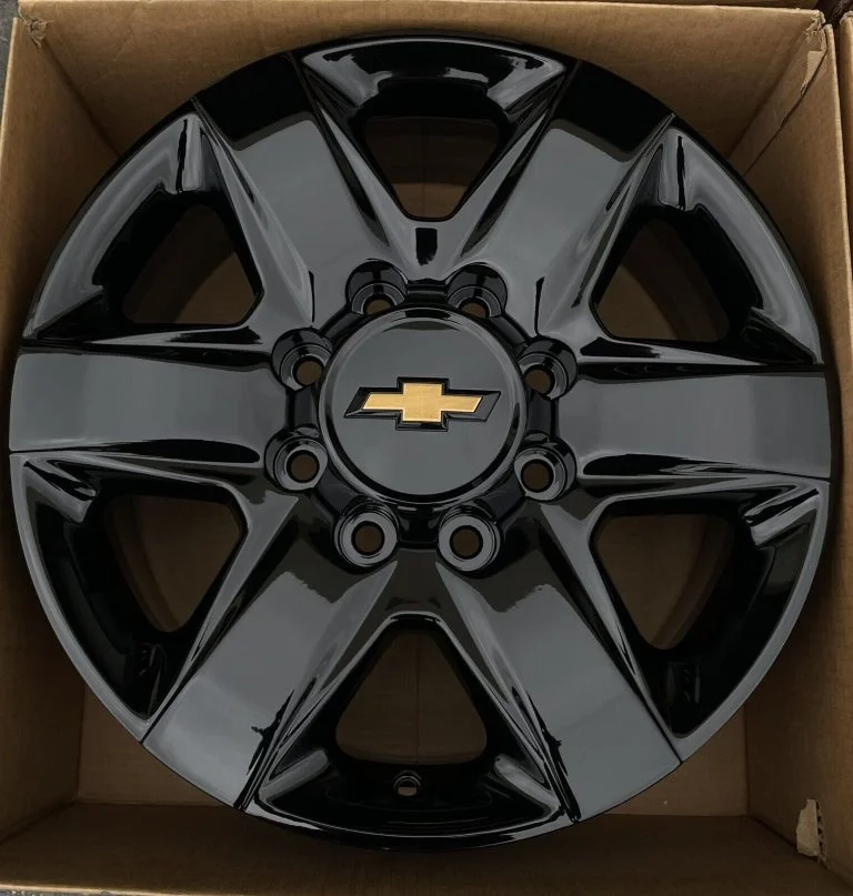 Chevrolet Silverado 2500 3500 HD Gloss Black Wheels Rims - Image 6