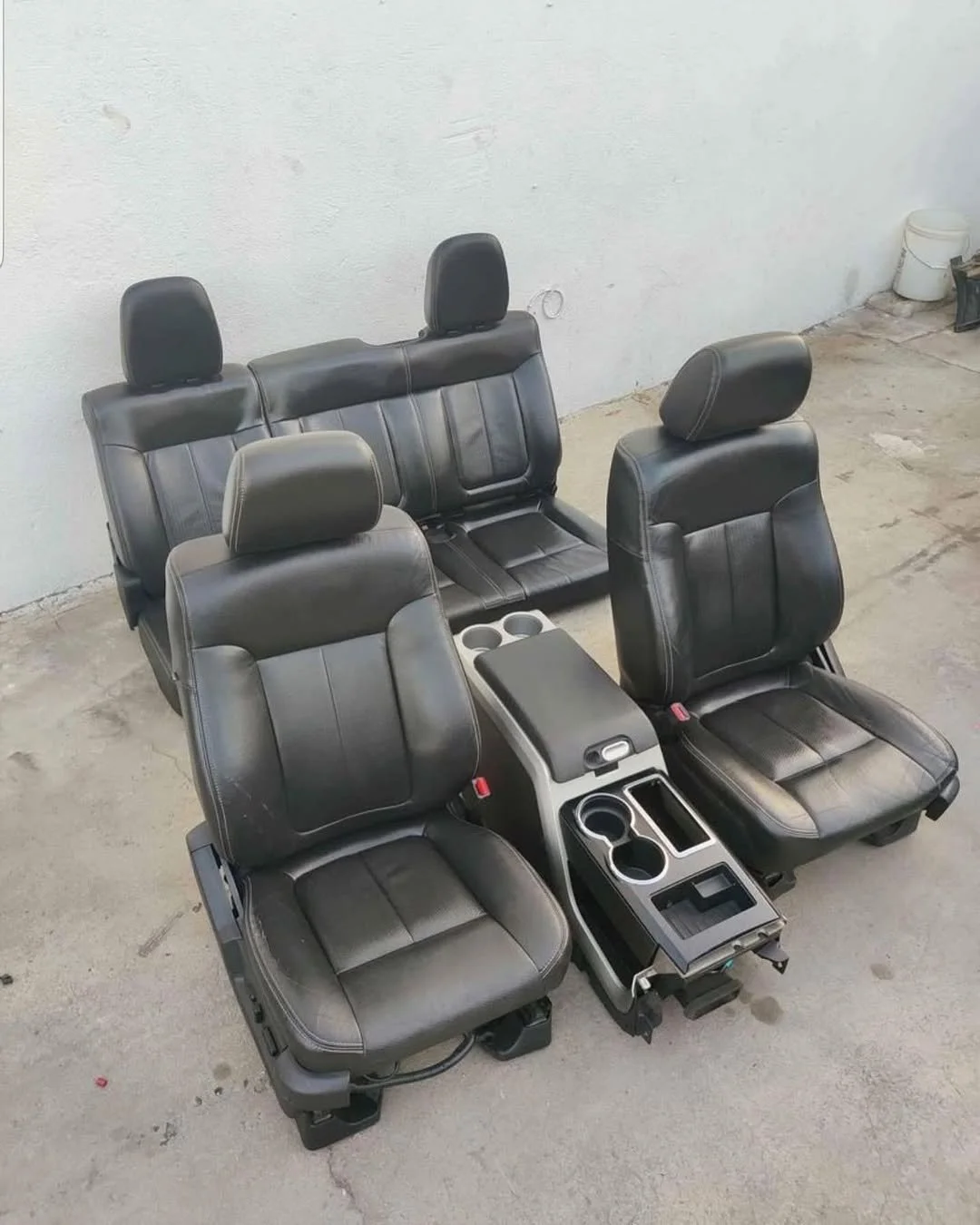2009-2014 Ford F-150 FX4 Lariat Crew Cab Black Leather Seats for Sale - Image 3