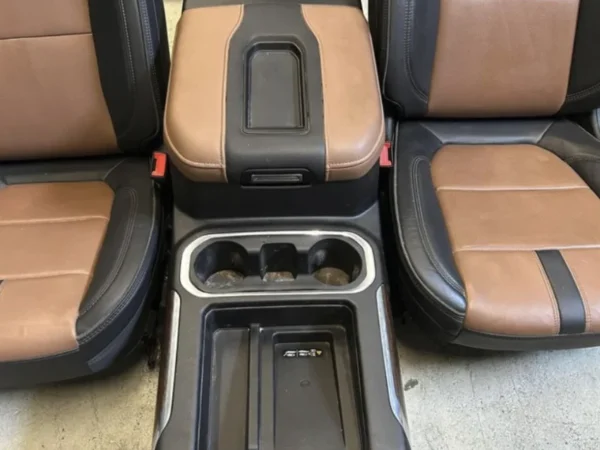 2019-2024 Chevy Silverado 1500/2500/3500 High Country Brown Leather Seats and Centre Console Set for Sale
