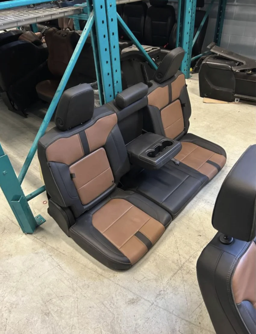 2019-2024 Chevy Silverado 1500/2500/3500 High Country Brown Leather Seats and Centre Console Set for Sale - Image 7