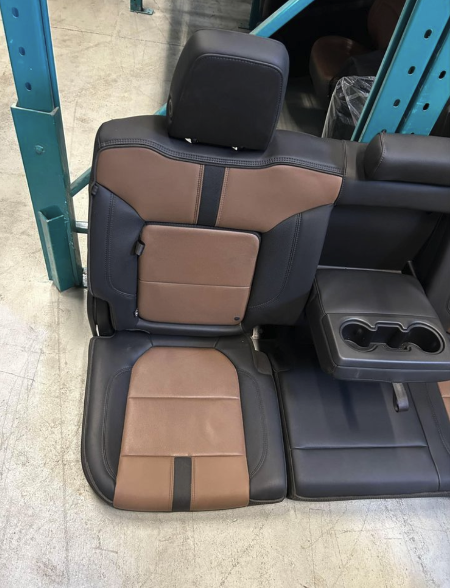 2019-2024 Chevy Silverado 1500/2500/3500 High Country Brown Leather Seats and Centre Console Set for Sale - Image 4
