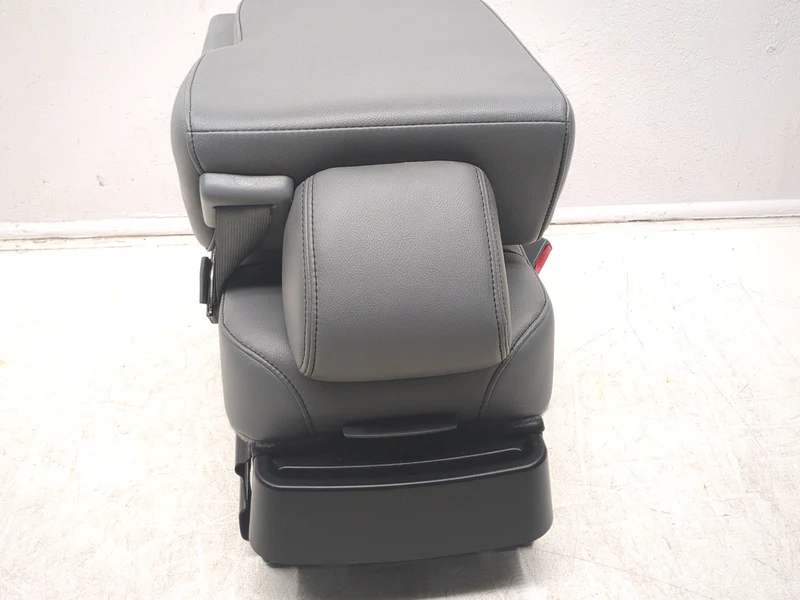 2009 – 2014 Ford F150 Center Jump Seat, 3-Point Seatbelt, Steel Gray Vinyl - Image 4