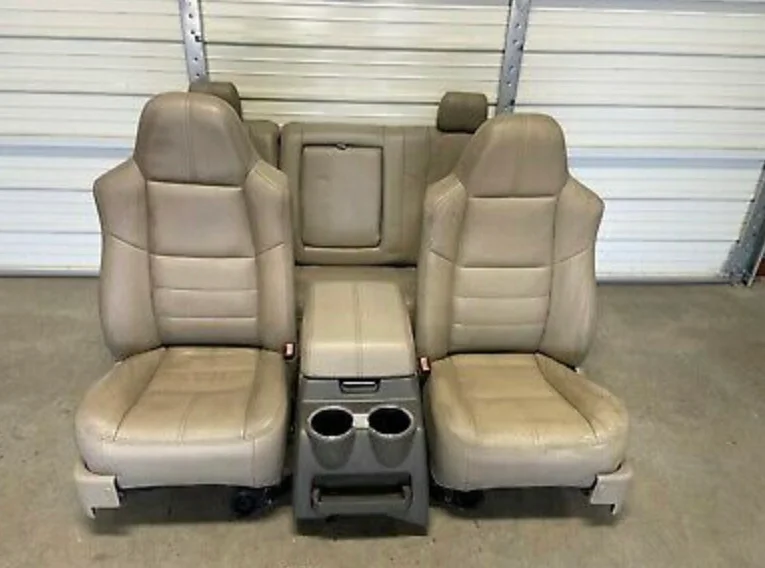 1999-2010 Ford F250/F350/F450 Super Duty Gray Lariat Front & Rear Seats - Image 2