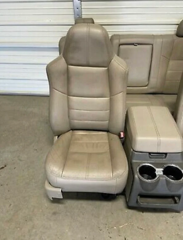 1999-2010 Ford F250/F350/F450 Super Duty Gray Lariat Front & Rear Seats - Image 4