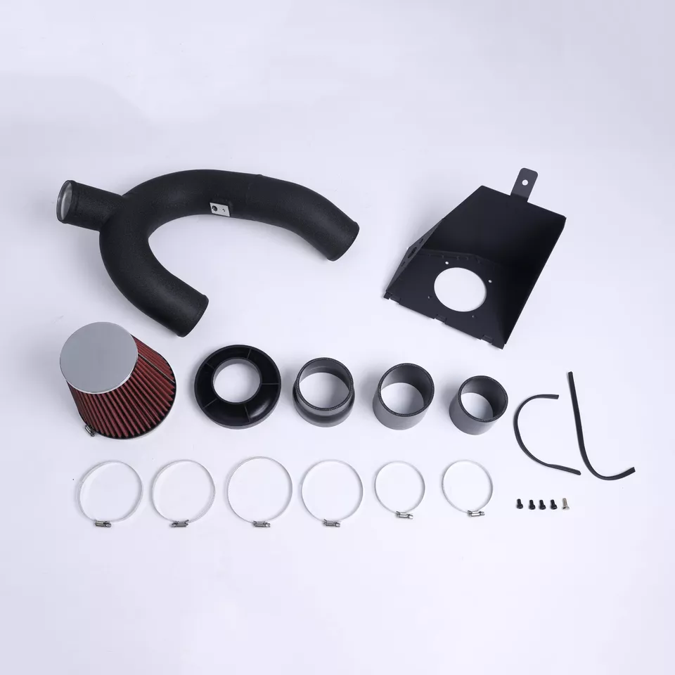 2012-2014 Ford F150 3.5L V6 Ecoboost Turbo RED Cold Heat Shield Air Intake Kit - Image 3